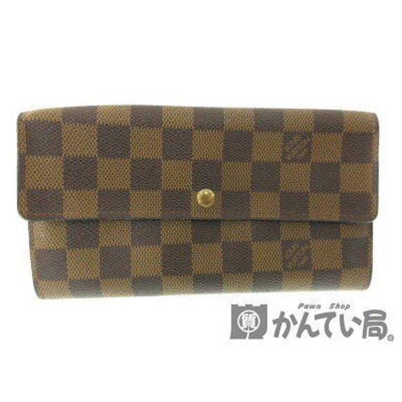 Louis Vuitton Pochette Porte Monnaie Long Wallet Ebene Brown - Picture 1 of 4